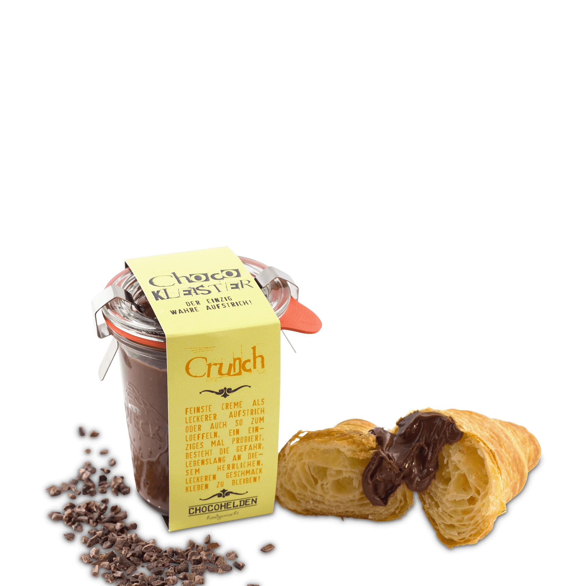 Schoko-Nougat Creme mit Kakaobohnensplittern