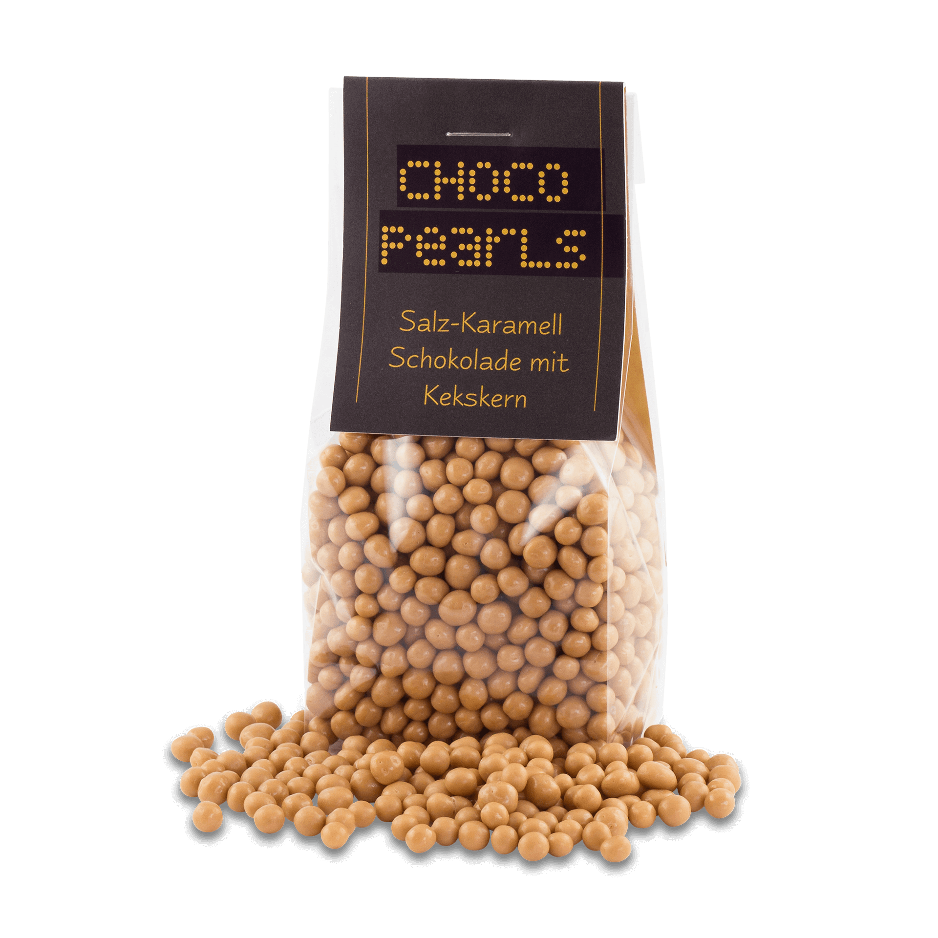 Choco Pearls - Salz-Karamell Schokolade mit Kekskern