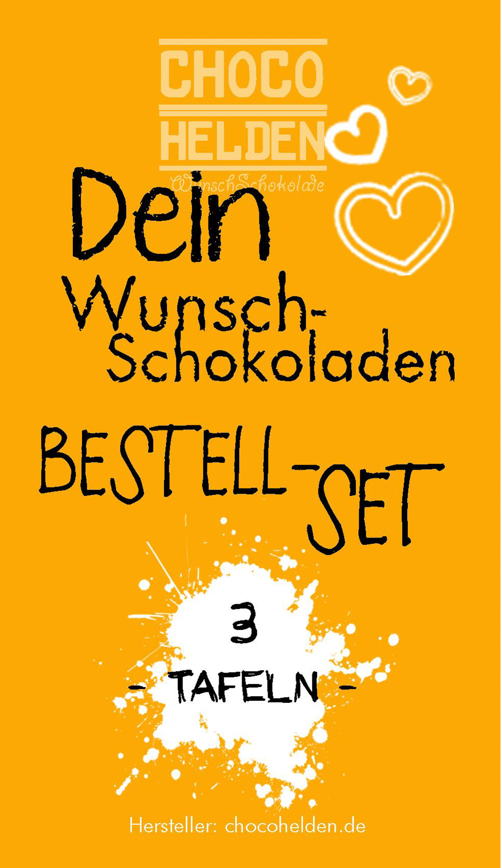 WunschSchokoladen Bestell-Set 3 Tafeln